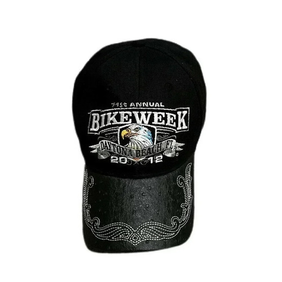 Bike Week Hat Biketoberfest 2012 Daytona Beach Florida Hard Brim Eagle - Picture 1 of 6
